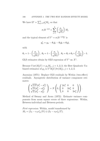½ ¼ ÈÈ Æ Á ¾º ÌÀ ÌÏÇ¹Ï Ê Æ ÇÅ ÌË ÅÇ Ä
Ï Ú ªÖ È
½
ÖÅ ¸ ×Ó Ø Ø
ª ½ ¾
½
Ô Å
Ò Ø ØÝÔ Ð Ð Ñ ÒØ Ó
£ ª ½ ¾ ×
Ý£
Ø Ý Ø   ½Ý   ¾ÝØ · ¿Ý
Û Ø
½ ½  Ô ¾
¾ ½  Ô ¿
¿ ½· ¾· Ô  ½
ÄË ×Ø Ñ Ø × Ó Ø Ò Ý ÇÄË Ö Ö ×× ÓÒ Ó
£ ÓÒ
£º
Ù× Î Ö´Å Íµ Å ½ ¾ ¿¸ Ø ×Ø ÉÙ Ö Ø ÍÒ¹
× ×Ø Ñ ØÓÖ Ó × Í¼Å Í ØÖ´Å µ ½ ¾ ¿º
Ñ Ñ Ý ´½ ½µ Ê ÔÐ ÇÄË Ö × Ù Ð× Ý Ï Ø Ò ´ØÛÓ¹ Øµ
Ö × Ù Ð×º ×ÝÑÔØÓØ ×ØÖ ÙØ ÓÒ Ó Ú Ö Ò ÓÑÔÓÒ ÒØ ×Ø ¹
Ñ Ø ×
¼ Ô
ÆÌ´ ¾   ¾µÔ
Æ´ ¾
«   ¾
«µÔ
Ì´ ¾   ¾µ
½
Ú Æ
¼
¼
¼
¾ ¼ ¼
¼ ¾ « ¼
¼ ¼ ¾
½½
Å Ø Ó Ó ËÛ ÑÝ Ò ÖÓÖ ´½ ¾µ ×Ø Ñ Ø Ú Ö Ò ÓÑ¹
ÔÓÒ ÒØ× ÖÓÑ Ñ Ò ×ÕÙ Ö ÖÖÓÖ× Ó Ø Ö Ö Ö ×× ÓÒ× Ï Ø Ò¸
ØÛ Ò¹ Ò Ú Ù Ð Ò ØÛ Ò¹Ô Ö Ó ×º
Ö×Ø Ö Ö ×× ÓÒ Ï Ø Ò¸ ÑÓ Ð ØÖ Ò× ÓÖÑ Ý
Å½ ´ÁÆ   Æ
¼
Æ Æµ ª´ÁÌ   Ì
¼
Ì Ìµº
 