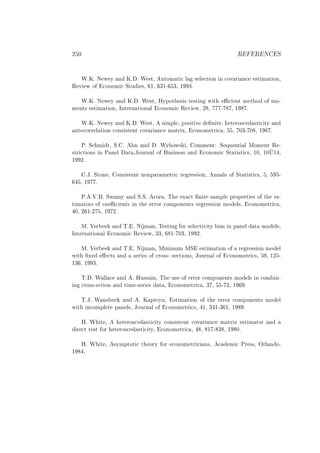 ¾ ¼ Ê Ê Æ Ë
ÏºÃº Æ Û Ý Ò Ãº º Ï ×Ø¸ ÙØÓÑ Ø Ð × Ð Ø ÓÒ Ò ÓÚ Ö Ò ×Ø Ñ Ø ÓÒ¸
Ê Ú Û Ó ÓÒÓÑ ËØÙ ×¸ ½¸ ¿½¹ ¿¸ ½ º
ÏºÃº Æ Û Ý Ò Ãº º Ï ×Ø¸ ÀÝÔÓØ × × Ø ×Ø Ò Û Ø ÒØ Ñ Ø Ó Ó ÑÓ¹
Ñ ÒØ× ×Ø Ñ Ø ÓÒ¸ ÁÒØ ÖÒ Ø ÓÒ Ð ÓÒÓÑ Ê Ú Û¸ ¾ ¸ ¹ ¸ ½ º
ÏºÃº Æ Û Ý Ò Ãº º Ï ×Ø¸ × ÑÔÐ ¸ ÔÓ× Ø Ú Ò Ø ¸ Ø ÖÓ× ×Ø ØÝ Ò
ÙØÓ ÓÖÖ Ð Ø ÓÒ ÓÒ× ×Ø ÒØ ÓÚ Ö Ò Ñ ØÖ Ü¸ ÓÒÓÑ ØÖ ¸ ¸ ¼¿¹ ¼ ¸ ½ º
Èº Ë Ñ Ø¸ Ëº º Ò Ò º ÏÝ ÓÛ× ¸ ÓÑÑ ÒØ Ë ÕÙ ÒØ Ð ÅÓÑ ÒØ Ê ¹
×ØÖ Ø ÓÒ× Ò È Ò Ð Ø ¸ÂÓÙÖÒ Ð Ó Ù× Ò ×× Ò ÓÒÓÑ ËØ Ø ×Ø ×¸ ½¼¸ ½¼ç½ ¸
½ ¾º
ºÂº ËØÓÒ ¸ ÓÒ× ×Ø ÒØ ÒÓÒÔ Ö Ñ ØÖ Ö Ö ×× ÓÒ¸ ÒÒ Ð× Ó ËØ Ø ×Ø ×¸ ¸ ¹
¸ ½ º
Èº ºÎº º ËÛ ÑÝ Ò ËºËº ÖÓÖ ¸ Ì Ü Ø Ò Ø × ÑÔÐ ÔÖÓÔ ÖØ × Ó Ø ×¹
Ø Ñ ØÓÖ× Ó Ó ÒØ× Ò Ø ÖÖÓÖ ÓÑÔÓÒ ÒØ× Ö Ö ×× ÓÒ ÑÓ Ð×¸ ÓÒÓÑ ØÖ ¸
¼¸ ¾ ½¹¾ ¸ ½ ¾º
Åº Î Ö Ò Ìº º Æ Ñ Ò¸ Ì ×Ø Ò ÓÖ × Ð Ø Ú ØÝ × Ò Ô Ò Ð Ø ÑÓ Ð×¸
ÁÒØ ÖÒ Ø ÓÒ Ð ÓÒÓÑ Ê Ú Û¸ ¿¿¸ ½¹ ¼¿¸ ½ ¾º
Åº Î Ö Ò Ìº º Æ Ñ Ò¸ Å Ò ÑÙÑ ÅË ×Ø Ñ Ø ÓÒ Ó Ö Ö ×× ÓÒ ÑÓ Ð
Û Ø Ü Ø× Ò × Ö × Ó ÖÓ××¹ × Ø ÓÒ×¸ ÂÓÙÖÒ Ð Ó ÓÒÓÑ ØÖ ×¸ ¸ ½¾ ¹
½¿ ¸ ½ ¿º
Ìº º Ï ÐÐ Ò º ÀÙ×× Ò¸ Ì Ù× Ó ÖÖÓÖ ÓÑÔÓÒ ÒØ× ÑÓ Ð× Ò ÓÑ Ò¹
Ò ÖÓ××¹× Ø ÓÒ Ò Ø Ñ ¹× Ö × Ø ¸ ÓÒÓÑ ØÖ ¸ ¿ ¸ ¹ ¾¸ ½ º
ÌºÂº Ï Ò× Ò º Ã ÔØ ÝÒ¸ ×Ø Ñ Ø ÓÒ Ó Ø ÖÖÓÖ ÓÑÔÓÒ ÒØ× ÑÓ Ð
Û Ø Ò ÓÑÔÐ Ø Ô Ò Ð×¸ ÂÓÙÖÒ Ð Ó ÓÒÓÑ ØÖ ×¸ ½¸ ¿ ½¹¿ ½¸ ½ º
Àº Ï Ø ¸ Ø ÖÓ× ×Ø ØÝ ÓÒ× ×Ø ÒØ ÓÚ Ö Ò Ñ ØÖ Ü ×Ø Ñ ØÓÖ Ò
Ö Ø Ø ×Ø ÓÖ Ø ÖÓ× ×Ø ØÝ¸ ÓÒÓÑ ØÖ ¸ ¸ ½ ¹ ¿ ¸ ½ ¼º
Àº Ï Ø ¸ ×ÝÑÔØÓØ Ø ÓÖÝ ÓÖ ÓÒÓÑ ØÖ Ò×¸ Ñ ÈÖ ××¸ ÇÖÐ Ò Ó¸
½ º
 