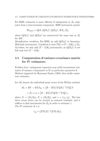 º º ÇÅÈÍÌ ÌÁÇÆ Ç Î ÊÁ Æ ¹ ÇÎ ÊÁ Æ Å ÌÊÁ ÇÊ ÁÎ ËÌÁÅ ÌÇÊË ½
ÓÖ ÅË¸ ×Ø Ñ ØÓÖ × ÑÓÖ ÒØ Ò Ó Ò ØÝ Ò ¾ ÓÖ ¹
Ò Ø × ÖÓÑ Ø Ñ ¹ ÒÚ Ö ÒØ ÓÑÔÓÒ ÒØº ÅË Ò×ØÖÙÑ ÒØ Ñ ØÖ Ü
Ï ÅË É ´É ½µ£ ´É ¾µ£
½ ½
Û Ö ´É ½µ£ Ò ´É ¾µ£ Ö ÓÒ×ØÖÙ Ø Ø × Ñ Û Ý ×
£
½
ÓÖ Åº
Á ÒØ Ø ÓÒ ÓÒ Ø ÓÒ ÓÖ ÅË¸ Û ´É ¾µ£ ØÓ Ñ Ñ Ý ¹
Å ÙÖ Ý Ò×ØÖÙÑ ÒØ×º ÓÒ Ø ÓÒ × Ø Ò ÌÃ½·´Ì  ½µÃ¾ ¾º
× ÓÖ ¸ Û ÓÒÐÝ ´Ì  ½µÃ¾ Ò×ØÖÙÑ ÒØ×¸ × ´É ¾µ£ × ÒÓØ
ÙÐÐ Ö Ò ÙØ ´Ì  ½µÃ¾º
º ÓÑÔÙØ Ø ÓÒ Ó Ú Ö Ò ¹ ÓÚ Ö Ò Ñ ØÖ Ü
ÓÖ ÁÎ ×Ø Ñ ØÓÖ×
ÈÖÓ Ð Ñ Ö Ò Ó ÒÓÙ× Ö Ö ××ÓÖ× Ñ Ý Ý Ð ÙÒ ÓÒ× ×Ø ÒØ ×Ø ¹
Ñ Ø × Ó Ú Ö Ò ÓÑÔÓÒ ÒØ× Ò ª¸ Ò Ô ÖØ ÙÐ Ö Ô Ö Ñ Ø Ö º
Å Ø Ó ×Ù ×Ø Ý À Ù×Ñ Ò¹Ì ÝÐÓÖ ´½ ½µ Ø Ø Ý Ð × ÓÒ× ×¹
Ø ÒØ ×Ø Ñ Ø ×º
Ä Ø Å½ ÒÓØ Ø Ò Ú Ù Ð¹Ñ Ò Ú ØÓÖ Ó Ø Ï Ø Ò Ö × Ù Ð
Å½   ¬Ï
¢
  ´ ¼É µ ½ ¼É
£
­ · « ·
¢
  ´ ¼É µ ½ ¼É
£
Û Ö ´ ½ ¾µ¸ ´ ½ ¾µ¸ Ò ­ ´­½ ­¾µº Ì Ð ×Ø
Ø Ö Ø ÖÑ× ÓÚ Ò ØÖ Ø × ÒØ Ö Ö × Ù Ð×¸ Ò Ø
×Ù × ØÓ Ò Ò×ØÖÙÑ ÒØ× ÓÖ ¾ Ò ÓÖ Ö ØÓ ×Ø Ñ Ø ­º
Ì ÁÎ ×Ø Ñ ØÓÖ Ó ­ ×
­ ´ ¼È µ ½´ ¼È Å½µ
 
