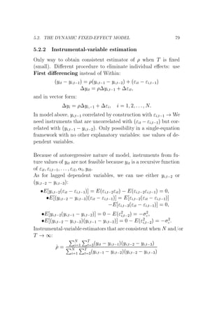 º¾º ÌÀ Æ ÅÁ Á ¹ Ì ÅÇ Ä
º¾º¾ ÁÒ×ØÖÙÑ ÒØ Ð¹Ú Ö Ð ×Ø Ñ Ø ÓÒ
ÇÒÐÝ Û Ý ØÓ Ó Ø Ò ÓÒ× ×Ø ÒØ ×Ø Ñ ØÓÖ Ó Û Ò Ì × Ü
´×Ñ ÐÐµº Ö ÒØ ÔÖÓ ÙÖ ØÓ Ð Ñ Ò Ø Ò Ú Ù Ð Ø× Ù×
Ö×Ø Ö Ò Ò Ò×Ø Ó Ï Ø Ò
´Ý Ø  Ý Ø ½µ ´Ý Ø ½  Ý Ø ¾µ · ´ Ø   Ø ½µ
¡Ý Ø ¡Ý Ø ½ · ¡ Ø
Ò Ò Ú ØÓÖ ÓÖÑ
¡Ý ¡Ý  ½ · ¡ ½ ¾ Æ
ÁÒ ÑÓ Ð ÓÚ ¸ Ý Ø ½ ÓÖÖ Ð Ø Ý ÓÒ×ØÖÙ Ø ÓÒ Û Ø Ø ½ Ï
Ò Ò×ØÖÙÑ ÒØ× Ø Ø Ö ÙÒ ÓÖÖ Ð Ø Û Ø ´ Ø   Ø ½µ ÙØ ÓÖ¹
Ö Ð Ø Û Ø ´Ý Ø ½  Ý Ø ¾µº ÇÒÐÝ ÔÓ×× Ð ØÝ Ò × Ò Ð ¹ ÕÙ Ø ÓÒ
Ö Ñ ÛÓÖ Û Ø ÒÓ ÓØ Ö ÜÔÐ Ò ØÓÖÝ Ú Ö Ð × Ù× Ú ÐÙ × Ó ¹
Ô Ò ÒØ Ú Ö Ð ×º
Ù× Ó ÙØÓÖ Ö ×× Ú Ò ØÙÖ Ó ÑÓ Ð¸ Ò×ØÖÙÑ ÒØ× ÖÓÑ Ù¹
ØÙÖ Ú ÐÙ × Ó Ý Ø Ö ÒÓØ × Ð Ù× Ý Ø × Ö ÙÖ× Ú ÙÒ Ø ÓÒ
Ó Ø Ø ½ ½ « Ý ¼º
× ÓÖ Ð Ô Ò ÒØ Ú Ö Ð ×¸ Û Ò Ù× Ø Ö Ý Ø ¾ ÓÖ
´Ý Ø ¾  Ý Ø ¿µ
¯ Ý Ø ¾´ Ø   Ø ½µ ´ Ø ¾ Øµ   ´ Ø ¾ Ø ½µ ¼
¯ ´Ý Ø ¾  Ý Ø ¿µ´ Ø   Ø ½µ Ø ¾´ Ø   Ø ½µ
  Ø ¿´ Ø   Ø ½µ ¼
¯ Ý Ø ¾´Ý Ø ½  Ý Ø ¾µ ¼   ´ ¾
Ø ¾µ   ¾
¯ ´Ý Ø ¾  Ý Ø ¿µ´Ý Ø ½  Ý Ø ¾µ ¼   ´ ¾
Ø ¾µ   ¾
ÁÒ×ØÖÙÑ ÒØ Ð¹Ú Ö Ð ×Ø Ñ ØÓÖ× Ø Ø Ö ÓÒ× ×Ø ÒØ Û Ò Æ Ò »ÓÖ
Ì ½ ÈÆ
½
ÈÌ
Ø ¿´Ý Ø  Ý Ø ½µ´Ý Ø ¾  Ý Ø ¿µ
ÈÆ
½
ÈÌ
Ø ¿´Ý Ø ½  Ý Ø ¾µ´Ý Ø ¾  Ý Ø ¿µ
 