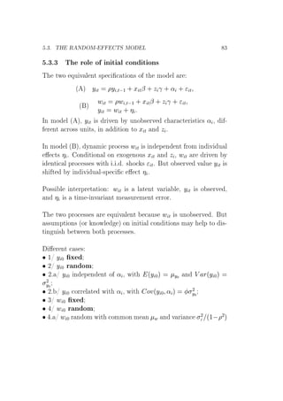 º¿º ÌÀ Ê Æ ÇÅ¹ ÌË ÅÇ Ä ¿
º¿º¿ Ì ÖÓÐ Ó Ò Ø Ð ÓÒ Ø ÓÒ×
Ì ØÛÓ ÕÙ Ú Ð ÒØ ×Ô Ø ÓÒ× Ó Ø ÑÓ Ð Ö
´ µ Ý Ø Ý Ø ½ · Ü Ø¬ · Þ ­ · « · Ø
´ µ
Û Ø Û Ø ½ · Ü Ø¬ · Þ ­ · Ø
Ý Ø Û Ø ·
ÁÒ ÑÓ Ð ´ µ¸ Ý Ø × Ö Ú Ò Ý ÙÒÓ × ÖÚ Ö Ø Ö ×Ø × « ¸ ¹
Ö ÒØ ÖÓ×× ÙÒ Ø×¸ Ò Ø ÓÒ ØÓ Ü Ø Ò Þ º
ÁÒ ÑÓ Ð ´ µ¸ ÝÒ Ñ ÔÖÓ ×× Û Ø × Ò Ô Ò ÒØ ÖÓÑ Ò Ú Ù Ð
Ø× º ÓÒ Ø ÓÒ Ð ÓÒ ÜÓ ÒÓÙ× Ü Ø Ò Þ ¸ Û Ø Ö Ö Ú Ò Ý
ÒØ Ð ÔÖÓ ×× × Û Ø º º º × Ó × Øº ÙØ Ó × ÖÚ Ú ÐÙ Ý Ø ×
× Ø Ý Ò Ú Ù Ð¹×Ô Ø º
ÈÓ×× Ð ÒØ ÖÔÖ Ø Ø ÓÒ Û Ø × Ð Ø ÒØ Ú Ö Ð ¸ Ý Ø × Ó × ÖÚ ¸
Ò × Ø Ñ ¹ ÒÚ Ö ÒØ Ñ ×ÙÖ Ñ ÒØ ÖÖÓÖº
Ì ØÛÓ ÔÖÓ ×× × Ö ÕÙ Ú Ð ÒØ Ù× Û Ø × ÙÒÓ × ÖÚ º ÙØ
××ÙÑÔØ ÓÒ× ´ÓÖ ÒÓÛÐ µ ÓÒ Ò Ø Ð ÓÒ Ø ÓÒ× Ñ Ý ÐÔ ØÓ ×¹
Ø Ò Ù × ØÛ Ò ÓØ ÔÖÓ ×× ×º
Ö ÒØ × ×
¯ ½» Ý ¼ Ü
¯ ¾» Ý ¼ Ö Ò ÓÑ
¯ ¾º » Ý ¼ Ò Ô Ò ÒØ Ó « ¸ Û Ø ´Ý ¼µ Ý¼
Ò Î Ö´Ý ¼µ
¾
Ý¼
¯ ¾º » Ý ¼ ÓÖÖ Ð Ø Û Ø « ¸ Û Ø ÓÚ´Ý ¼ « µ ¾
Ý¼
¯ ¿» Û ¼ Ü
¯ » Û ¼ Ö Ò ÓÑ
¯ º » Û ¼ Ö Ò ÓÑ Û Ø ÓÑÑÓÒ Ñ Ò Û Ò Ú Ö Ò
¾ ´½  ¾µ
 