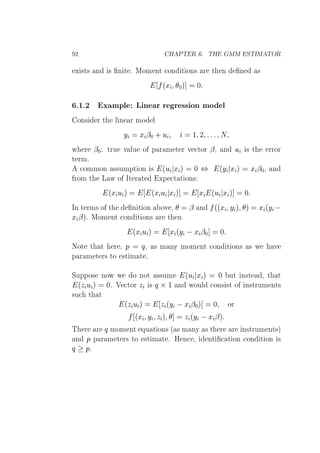 ¾ À ÈÌ Ê º ÌÀ ÅÅ ËÌÁÅ ÌÇÊ
Ü ×Ø× Ò × Ò Ø º ÅÓÑ ÒØ ÓÒ Ø ÓÒ× Ö Ø Ò Ò ×
´Ü ¼µ ¼
º½º¾ Ü ÑÔÐ Ä Ò Ö Ö Ö ×× ÓÒ ÑÓ Ð
ÓÒ× Ö Ø Ð Ò Ö ÑÓ Ð
Ý Ü ¬¼ · Ù ½ ¾ Æ
Û Ö ¬¼ ØÖÙ Ú ÐÙ Ó Ô Ö Ñ Ø Ö Ú ØÓÖ ¬¸ Ò Ù × Ø ÖÖÓÖ
Ø ÖÑº
ÓÑÑÓÒ ××ÙÑÔØ ÓÒ × ´Ù Ü µ ¼ ¸ ´Ý Ü µ Ü ¬¼¸ Ò
ÖÓÑ Ø Ä Û Ó ÁØ Ö Ø ÜÔ Ø Ø ÓÒ×
´Ü Ù µ ´Ü Ù Ü µ Ü ´Ù Ü µ ¼
ÁÒ Ø ÖÑ× Ó Ø Ò Ø ÓÒ ÓÚ ¸ ¬ Ò ´´Ü Ý µ µ Ü ´Ý  
Ü ¬µº ÅÓÑ ÒØ ÓÒ Ø ÓÒ× Ö Ø Ò
´Ü Ù µ Ü ´Ý  Ü ¬¼ ¼
ÆÓØ Ø Ø Ö ¸ Ô Õ¸ × Ñ ÒÝ ÑÓÑ ÒØ ÓÒ Ø ÓÒ× × Û Ú
Ô Ö Ñ Ø Ö× ØÓ ×Ø Ñ Ø º
ËÙÔÔÓ× ÒÓÛ Û Ó ÒÓØ ××ÙÑ ´Ù Ü µ ¼ ÙØ Ò×Ø ¸ Ø Ø
´Þ Ù µ ¼º Î ØÓÖ Þ × Õ ¢ ½ Ò ÛÓÙÐ ÓÒ× ×Ø Ó Ò×ØÖÙÑ ÒØ×
×Ù Ø Ø
´Þ Ù µ Þ ´Ý  Ü ¬¼µ ¼ ÓÖ
´Ü Ý Þ µ Þ ´Ý  Ü ¬µ
Ì Ö Ö Õ ÑÓÑ ÒØ ÕÙ Ø ÓÒ× ´ × Ñ ÒÝ × Ø Ö Ö Ò×ØÖÙÑ ÒØ×µ
Ò Ô Ô Ö Ñ Ø Ö× ØÓ ×Ø Ñ Ø º À Ò ¸ ÒØ Ø ÓÒ ÓÒ Ø ÓÒ ×
Õ Ôº
 