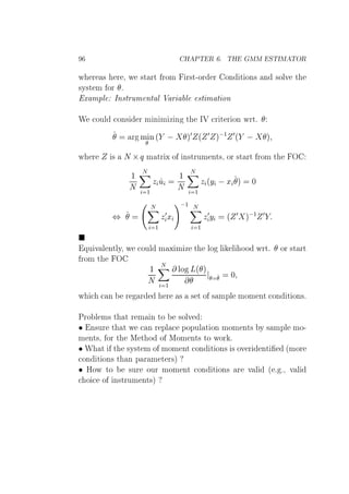 À ÈÌ Ê º ÌÀ ÅÅ ËÌÁÅ ÌÇÊ
Û Ö × Ö ¸ Û ×Ø ÖØ ÖÓÑ Ö×Ø¹ÓÖ Ö ÓÒ Ø ÓÒ× Ò ×ÓÐÚ Ø
×Ý×Ø Ñ ÓÖ º
Ü ÑÔÐ ÁÒ×ØÖÙÑ ÒØ Ð Î Ö Ð ×Ø Ñ Ø ÓÒ
Ï ÓÙÐ ÓÒ× Ö Ñ Ò Ñ Þ Ò Ø ÁÎ Ö Ø Ö ÓÒ ÛÖØº
Ö Ñ Ò´   µ¼ ´ ¼ µ ½ ¼´   µ
Û Ö × Æ ¢Õ Ñ ØÖ Ü Ó Ò×ØÖÙÑ ÒØ×¸ ÓÖ ×Ø ÖØ ÖÓÑ Ø Ç
½
Æ
Æ
½
Þ Ù
½
Æ
Æ
½
Þ ´Ý  Ü µ ¼
¸
Æ
½
Þ¼Ü
 ½ Æ
½
Þ¼Ý ´ ¼ µ ½ ¼
¤
ÕÙ Ú Ð ÒØÐÝ¸ Û ÓÙÐ Ñ Ü Ñ Þ Ø ÐÓ Ð Ð ÓÓ ÛÖØº ÓÖ ×Ø ÖØ
ÖÓÑ Ø Ç
½
Æ
Æ
½
ÐÓ Ä´ µ
¼
Û Ò Ö Ö Ö × × Ø Ó × ÑÔÐ ÑÓÑ ÒØ ÓÒ Ø ÓÒ×º
ÈÖÓ Ð Ñ× Ø Ø Ö Ñ Ò ØÓ ×ÓÐÚ
¯ Ò×ÙÖ Ø Ø Û Ò Ö ÔÐ ÔÓÔÙÐ Ø ÓÒ ÑÓÑ ÒØ× Ý × ÑÔÐ ÑÓ¹
Ñ ÒØ×¸ ÓÖ Ø Å Ø Ó Ó ÅÓÑ ÒØ× ØÓ ÛÓÖ º
¯ Ï Ø Ø ×Ý×Ø Ñ Ó ÑÓÑ ÒØ ÓÒ Ø ÓÒ× × ÓÚ Ö ÒØ ´ÑÓÖ
ÓÒ Ø ÓÒ× Ø Ò Ô Ö Ñ Ø Ö×µ
¯ ÀÓÛ ØÓ ×ÙÖ ÓÙÖ ÑÓÑ ÒØ ÓÒ Ø ÓÒ× Ö Ú Ð ´ º º¸ Ú Ð
Ó Ó Ò×ØÖÙÑ ÒØ×µ
 