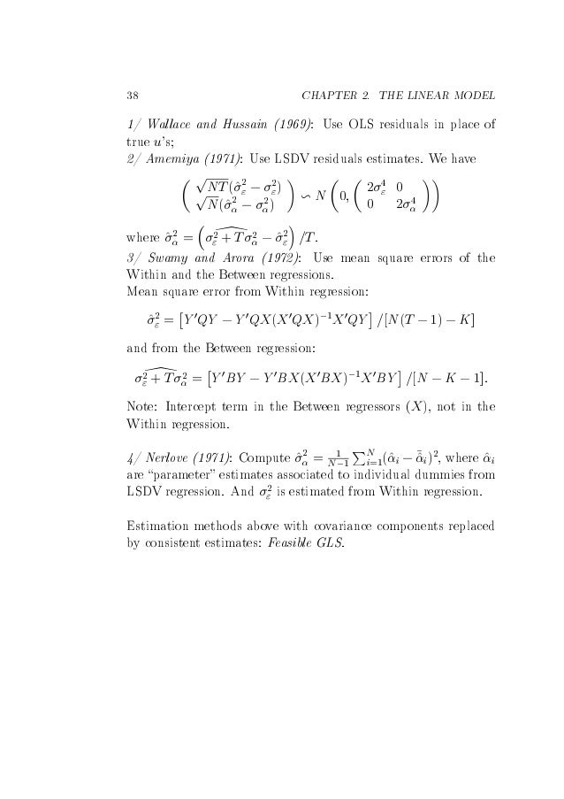 Panel Data Econometrics And Gmm Estimation