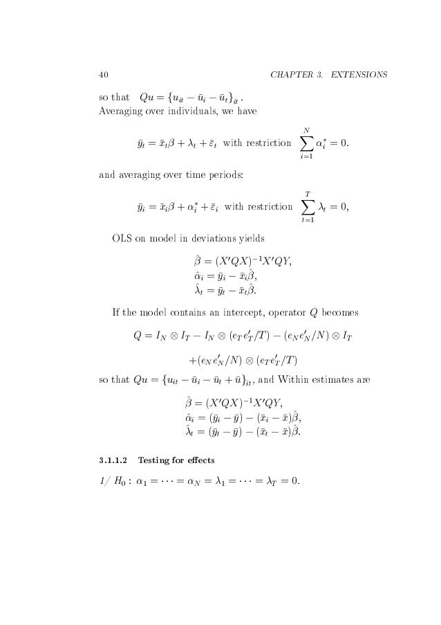 Panel Data Econometrics And Gmm Estimation