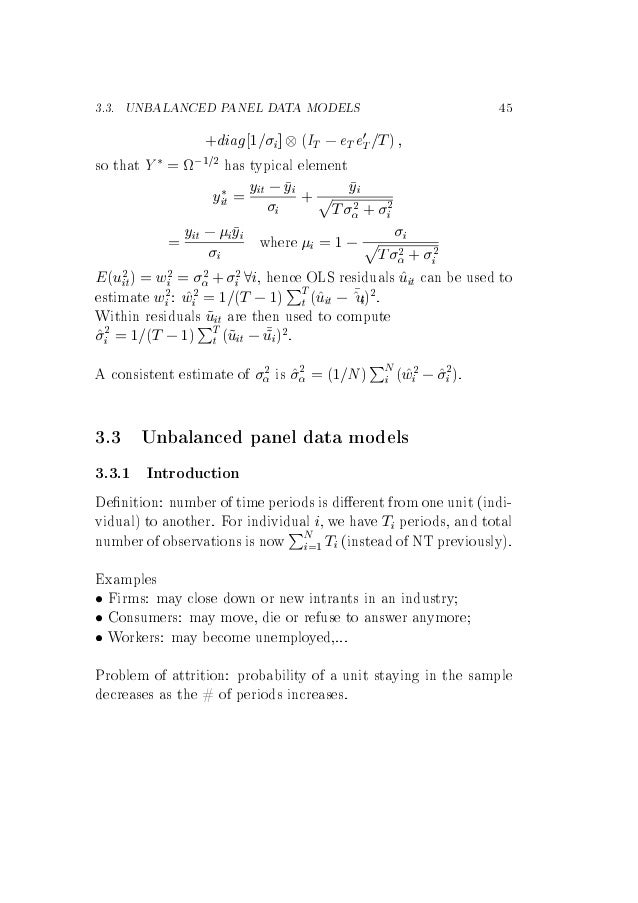 Panel Data Econometrics And Gmm Estimation