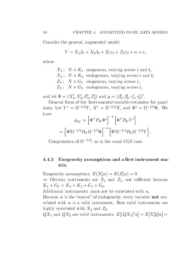 Panel Data Econometrics And Gmm Estimation