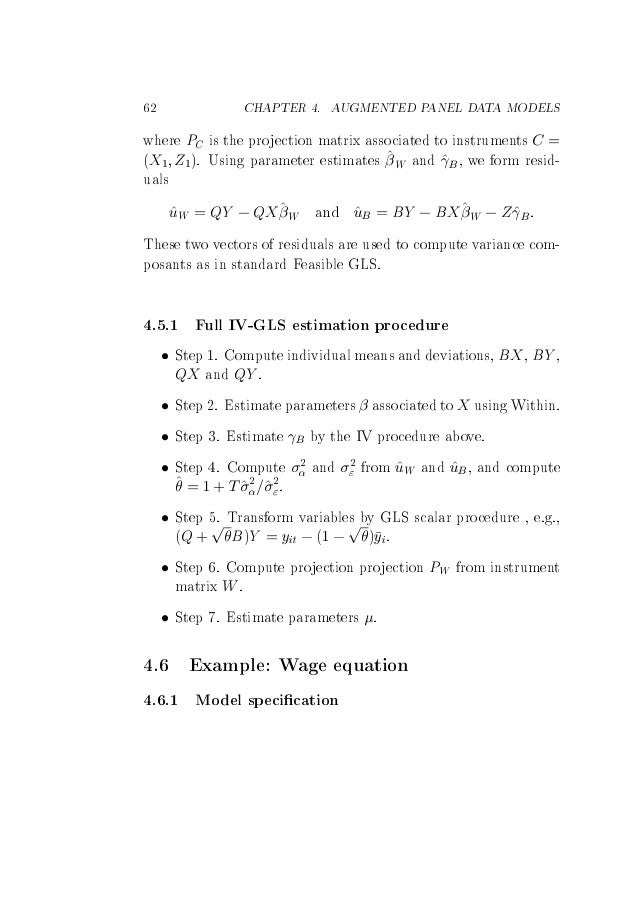 Panel Data Econometrics And Gmm Estimation