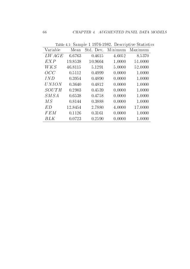 Panel Data Econometrics And Gmm Estimation