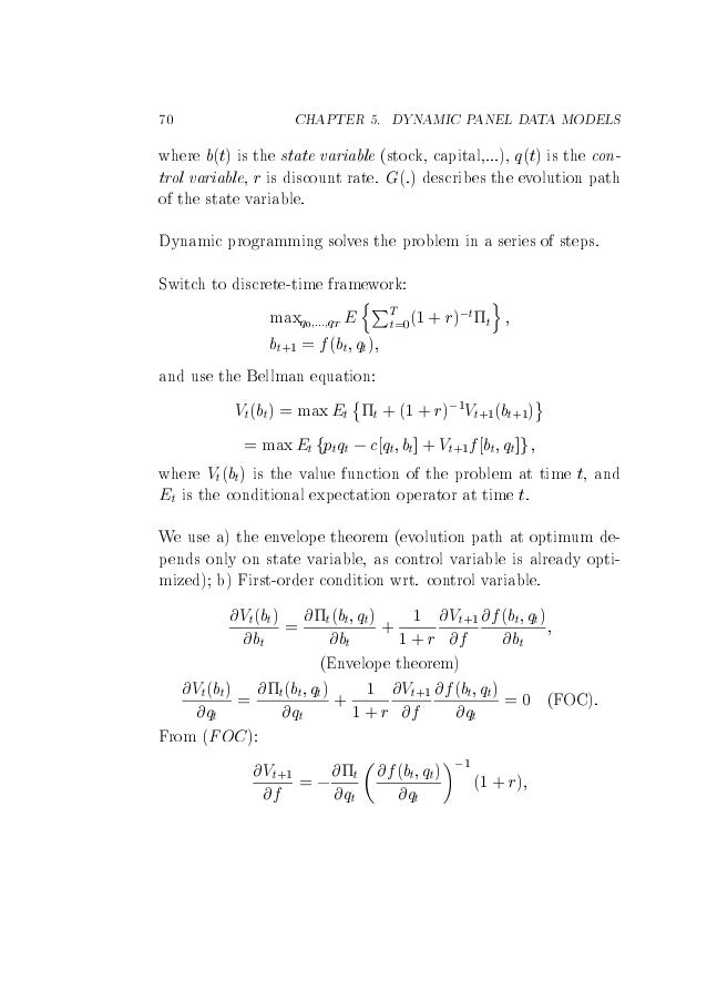 Panel Data Econometrics And Gmm Estimation