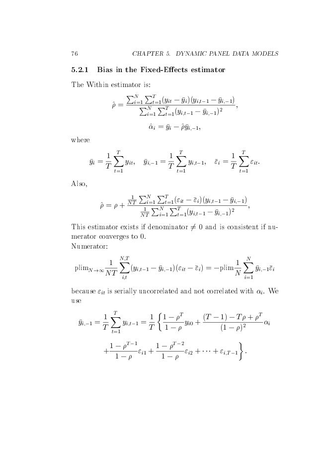 Panel Data Econometrics And Gmm Estimation