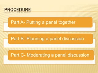 Panel Discussion Method Panel discussion ppt | PPTX