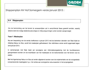 Stappenplan NV Hof Somergem versie januari 2013 :
 