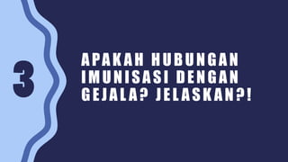 APAK AH HUBUNGAN
IMUNISASI DENGAN
GEJAL A? JEL ASK AN?!
 