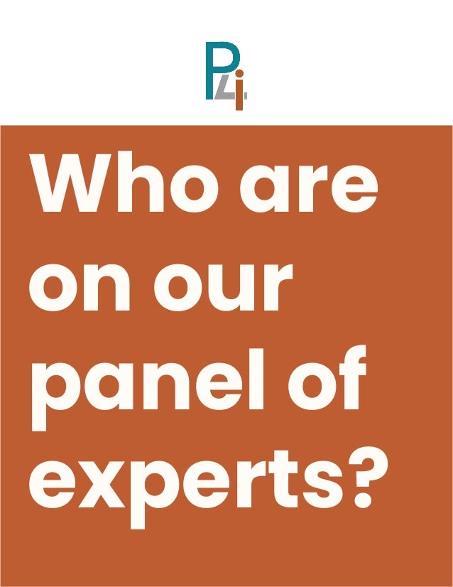 Who are
on our
panel of
experts?
 