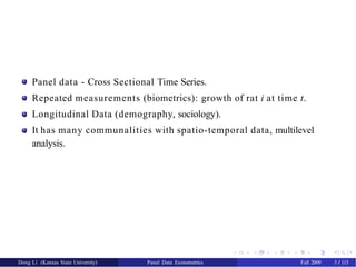 panel data analysis with implications and importance | PPTX