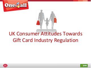UK Consumer Attitudes Towards
Gift Card Industry Regulation
 