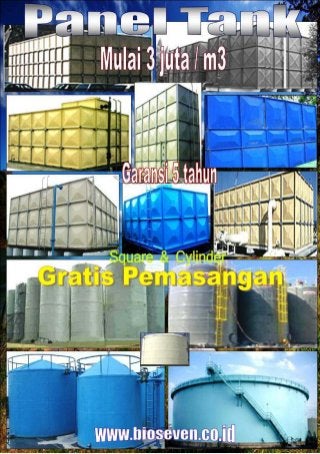 Panel roof tank (tangki panel kotak tangki atap fiber) model square & cylinder bergaransi by bio seven