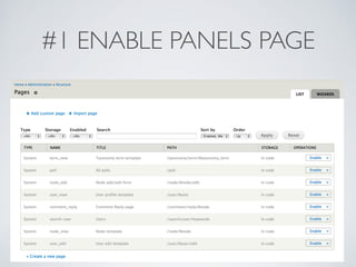 #1 ENABLE PANELS PAGE
 