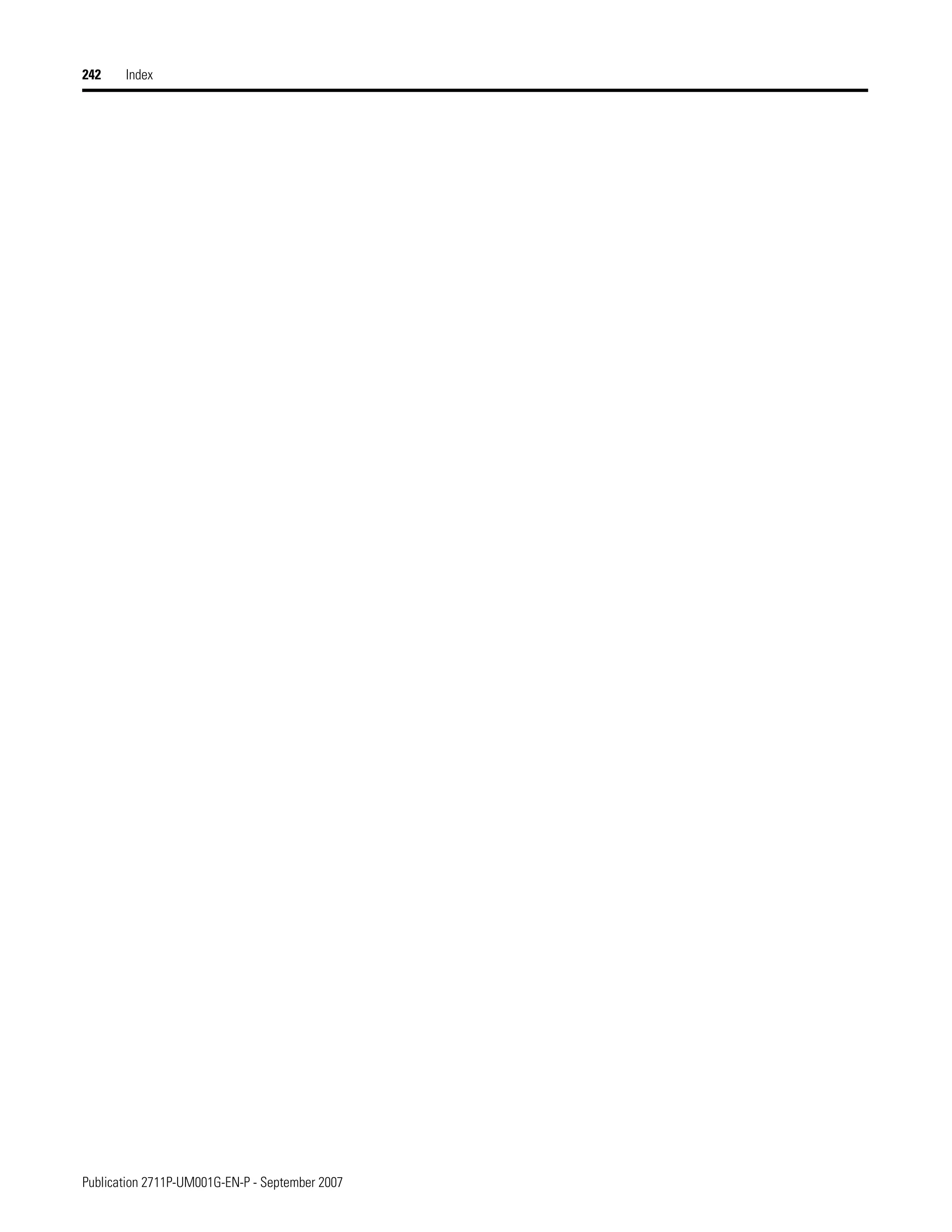 Publication 2711P-UM001G-EN-P - September 2007
242 Index
 