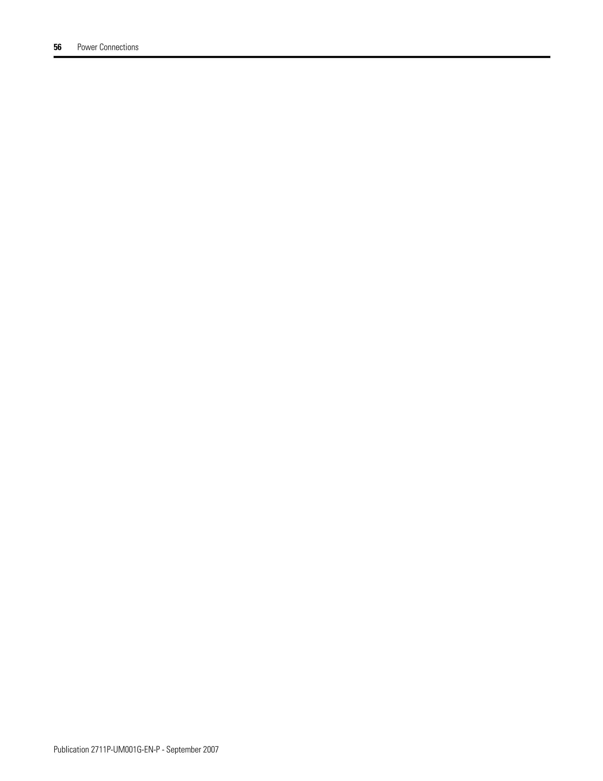 Publication 2711P-UM001G-EN-P - September 2007
56 Power Connections
 