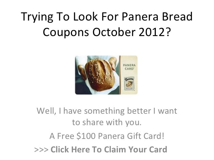 Panera Bread Coupons October 2012