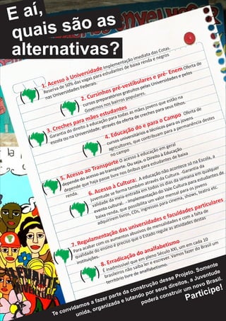 te
                                                                       men
                                                                o . So        e
                                                           ojet          ntud
                                                    s e Pr         J uve        l.
                                                des          s, a          rasi
                                        tru ção     dir eito          vo B
                                    ons         eus         um
                                                                 no
                                                                           pe!
                        pa rte da c o por s nstruir
                                   tand derá co              Pa     rtici
                   azer       e lu
           mo s a f nizada             po
       vida a, orga
   con
Te        unid
 