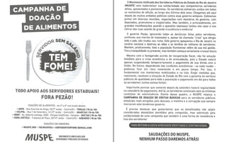 Panfleto Muspe - Campanha de doação de alimentos