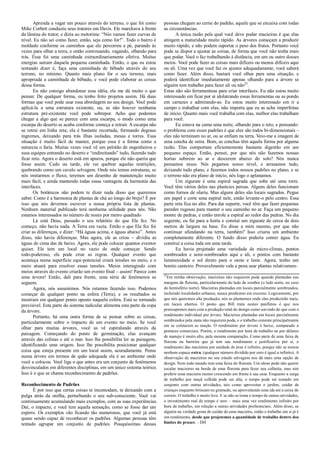 Aprenda a vagar um pouco através do terreno, o que foi como
Mike Corbett conduziu seus tratores em Davis. Ele marchava à frente
da lâmina do trator, e dizia ao motorista: “Nós vamos fazer curvas de
nível. Eu não sei como fazer, então, seja como for!”. Todo o bairro é
moldado conforme os caminhos que ele percorreu a pé, parando às
vezes para olhar a terra, e então continuando, vagando, olhando para
trás. Essa foi uma caminhada extraordinariamente efetiva. Muitas
energias saíram daquela pequena caminhada. Então, o que eu estou
tentando dizer é, faça uma caminhada de bêbado através do seu
terreno, no mínimo. Quanto mais plano for o seu terreno, mais
apropriada a caminhada de bêbado, e você pode elaborar as coisas
dessa forma.
Eu não consigo abandonar essa idéia, ela me dá muito o que
pensar. De qualquer forma, eu tenho feito projetos assim. Há duas
formas que você pode usar essa abordagem no seu design. Você pode
aplicá-la a uma estrutura existente, ou, se não houver nenhuma
estrutura pré-existente você pode sobrepor. Acho que podemos
chegar a algo que se parece com uma escarpa, o modo como uma
escarpa do deserto se acaba conforme começa a retrair. A escarpa não
se retrai em linha reta; ela é bastante recortada, formando degraus
íngremes, deixando para trás ilhas isoladas, mesas e torres. Essa
situação é muito fácil de manter, porque essa é a forma como a
natureza o faria. Muitas vezes você vê um pelotão de engenheiros e
suas equipes entrando no deserto e “endireitando” tudo, fazendo tudo
ficar reto. Agora o deserto está em apuros, porque ele não queria que
fosse assim. Cedo ou tarde, ele vai quebrar aquelas restrições,
quebrando como um cavalo selvagem. Onde nós temos estruturas, se
nós imitarmos o fluxo, teremos um desenho de manutenção muito
mais fácil, e ainda mantendo todas essas vantagens da harmonia das
interfaces.
Os botânicos não podem te dizer nada disso que queremos
saber. Como é a harmonia de plantas de chá ao longo do brejo? É por
isso que nós devemos escrever a nossa própria lista de plantas.
Nenhum material publicado terá nenhuma utilidade para nós. Não
estamos interessados no número de nozes por metro quadrado
Lá está Deus, passado o seu relatório do que Ele fez. No
começo, não havia nada. A Terra era vazia. Então o que Ele fez foi
criar as diferenças, e dizer: “Há águas acima, e águas abaixo”. Antes
disso, não havia diferenças. Mas agora, ele as criou – dividiu as
águas de cima das de baixo. Agora, ele pode colocar quantos eventos
quiser. Ele tem um local no vazio de onde começar. Sendo
todo-poderoso, ele pode criar as regras. Qualquer evento que
aconteça numa superfície equi-potencial criará tensões no meio, e o
meio atuará para resolver essas tensões. Meios interagindo com
meios através do evento criarão um evento final – assim! Parece com
uma árvore! Então, dali para frente, uma série de fenômenos se
seguem.
Agora, nós assumimos. Nós estamos fazendo isso. Podemos
começar de qualquer ponto na esfera (Terra), e os resultados se
mostram em qualquer ponto oposto naquela esfera. Está se tornando
previsível. Esta parte do sistema radicular alimenta esta parte da copa
da árvore.
Portanto, há uma outra forma de se pensar sobre as coisas,
particularmente sobre o impacto de um evento no meio. Se você
olhar para muitas árvores, você as vê espiralando através da
paisagem. Começando do ponto de germinação, elas avançam
através das colinas e até o mar. Isso lhe possibilita ler as paisagens,
identificando uma origem. Isso lhe possibilita posicionar qualquer
coisa que esteja presente em um local assim, acuradamente. Pense
numa árvore em termos de quão adequada ela é ao ambiente onde
você a colocou. Você liga o que antes era um conjunto de fenômenos
desvinculados em diferentes disciplinas, em um único sistema teórico.
Isso é o que se chama reconhecimento de padrões.
Reconhecimento de Padrões
É por isso que certas coisas te incomodam, te deixando com a
pulga atrás da orelha, perturbando o seu sub-consciente. Você vai
continuamente acumulando mais exemplos, com as suas experiências.
Daí, o impacto, e você tem aquela sensação, como se fosse dar um
espirro. Os exemplos vão ficando tão numerosos, que você já está
quase sendo capaz de reconhecer os padrões. Algumas pessoas têm
tentado agrupar um conjunto de padrões. Pouquíssimas dessas
pessoas chegam ao cerne do padrão, aquele que se encaixa com todas
as circunstâncias.
A única razão pela qual você deve podar macieiras é que elas
atingem a maturidade muito rápido. As árvores começam a produzir
muito rápido, e não podem suportar o peso dos frutos. Portanto você
pode se dispor a ajustar as coisas, de forma que você não tenha mais
que podar. Você o faz trabalhando à distância, em um ou outro desses
meios. Você pode fazer as coisas mais difíceis ou menos difíceis aqui
ou ali. Uma vez que você faz os ajustes adequadamente, você saberá
como fazer. Além disso, bastará você olhar para uma situação, e
poderá identificar imediatamente apenas olhando para a árvore se
alguém tem trabalho para fazer ali ou não23
.
Estas não são ferramenteas para criar interfaces. Eu não estou muito
interessado em ficar por aí idolatrando essas ferramentas ou as pondo
em cartazes e admirando-as. Eu estou muito interessado em ir a
campo e trabalhar com elas, não importa que eu as ache imperfeitas
de início. Quanto mais você trabalha com elas, melhor elas trabalham
para você.
Eu estava na cama uma noite, olhando para o teto, e pensando:
o problema com esses padrões é que eles são todos bi-dimensionais –
eles não terminam no ar, ou se enfiam na terra. Veio-me a imagem de
uma concha de ostra. Bom, as conchas têm aquela forma por alguma
razão. Elas comportam eficientemente bastante digestão em um
pequeno espaço. Então, pensei, por que nós não fazemos nossas
hortas subirem ao ar e descerem abaixo do solo? Nós nunca
pensamos nisso. Nós pegamos nosso nível, e arrasamos tudo,
deixando tudo plano, e fazemos todos nossos padrões no plano, e se
o terreno não era plano de início, nós logo o aplanamos.
Um zigurate é uma espiral sagrada que sobe até uma torre.
Você têm vários deles nas planícies persas. Alguns deles funcionam
como fornos de olaria. Mas alguns deles são locais sagrados. Pegue
um papel e corte uma espiral nele, então levante-o pelo centro. Essa
parte reta fica no alto. Para dar suporte, você têm que fazer pequenas
paredes rugosas para manter o seu caminho no ar. Faça um pequeno
monte de pedras, e então enrole a espiral ao redor das pedras. No dia
seguinte, eu fui para a horta e constuí um zigurate de cerca de dois
metros de largura na base. Eu disse a mim mesmo, por que não
continuar afundando na terra, também? Isso criaria um ambiente
completamente diferente. O fundo disso poderia conter água. Eu
construí a coisa toda em uma tarde.
Eu havia projetado uma variedade de micro-climas, pontos
sombreados e semi-sombreados aqui e ali, e pontos com bastante
luminosidade e sol direto para o oeste e leste. Agora, tenho um
bonito canteiro. Provavelmente vale a pena usar plantas relativamen-
23
Em minha observação, macieiras não requerem poda quando plantadas nas
margens da floresta, particularmente do lado da sombra (o lado norte, no caso
do hemisfério norte). Macieiras plantadas em locais parcialmente sombreados,
incluindo localidades urbanas, nunca produzem em excesso. Logicamente, por
que nós queremos alta produção, nós as plantamos onde elas produzirão mais,
em locais abertos. O ponto que Bill trata nestes panfletos é que nos
preocupemos mais com a produção total do design como um todo do que com o
rendimento individual por árvore. Macieiras plantadas em locais parcialmente
sombreados pela mata não requerem poda, e o trabalho consiste principalmente
em se coletarem as maçãs. O rendimento por árvore é baixo, comparado a
pomares comerciais. Porém, o rendimento por hora de trabalho ou por dólares
de manejo é muito alto, pela mesma comparação. Como parte de uma faixa de
floresta ou barreira que já tem seu rendimento e justificativa por si, o
rendimento das macieiras por unidade de área é infinito, porque não se tomou
nenhum espaço extra. (qualquer número dividido por zero é igual a infinito). A
observação de macieiras no seu estado selvagem nos dá mais uma opção de
design. Nem todo mundo tem uma faixa de floresta. Um idoso pode não querer
escalar macieiras na borda de uma floresta para fazer sua colheita, mas sim
preferir uma macieira menor crescendo em frente à sua casa. Enquanto a carga
de trabalho por maçã colhida pode ser alta, o tempo pode ser tomado em
conjunto com outras atividades, tais como aproveitar o jardim, cuidar de
crianças enquanto brincam no gramado, ou aproveitando uma ida até a caixa do
correio. O trabalho é muito leve. E se não se toma o tempo de outras atividades,
o investimento real de tempo é zero – mais uma vez rendimento infinito por
hora de trabalho, em relação a outras atividades preferenciais. Além disso, se
alguém na verdade gosta de cuidar de uma macieira, então o trabalho em si já é
um rendimento, desde que projetemos a quantidade de trabalho dentro dos
limites do prazer. – DH
 