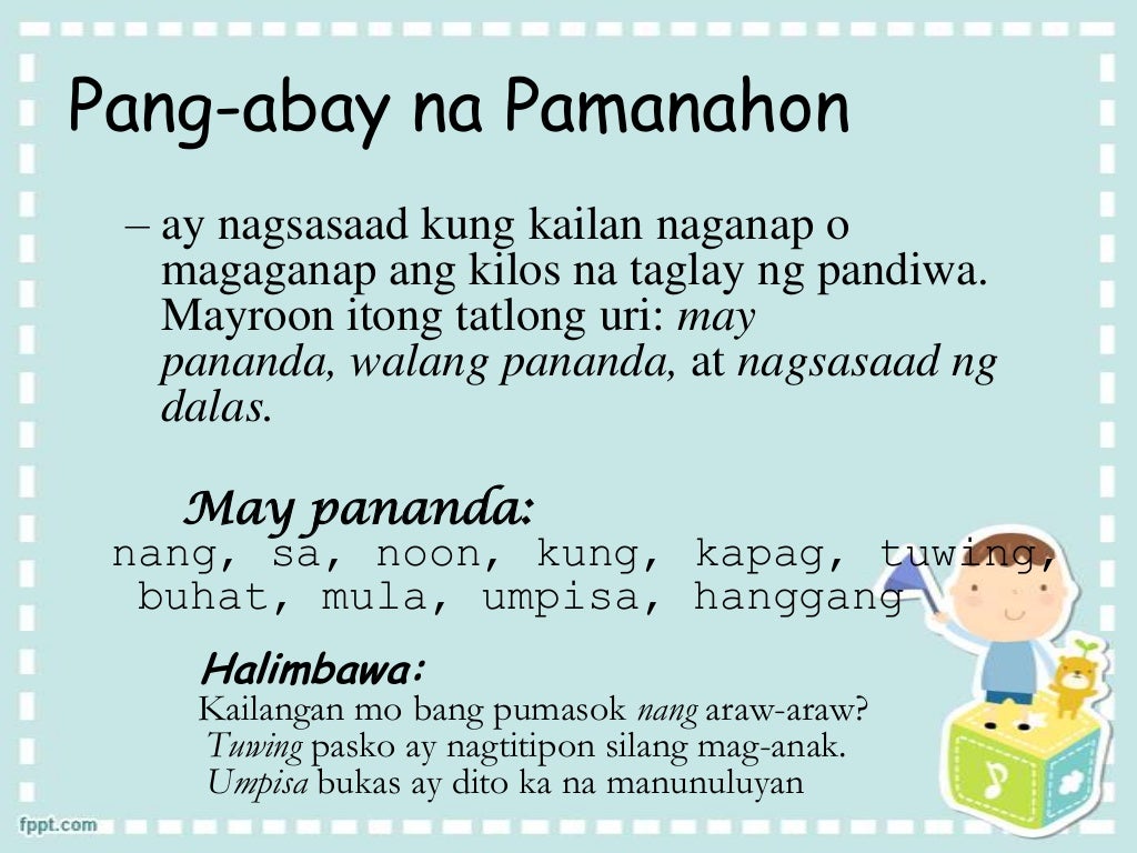 Pang Abay Tagalog Halimbawa - Better Than College