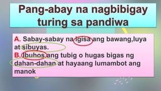 Mercury is the closest planet to
the Sun and the smallest one in
the Solar System—it’s only a bit
larger than the Moon
A. Sabay-sabay na igisa ang bawang,luya
at sibuyas.
B. Ibuhos ang tubig o hugas bigas ng
dahan-dahan at hayaang lumambot ang
manok
 