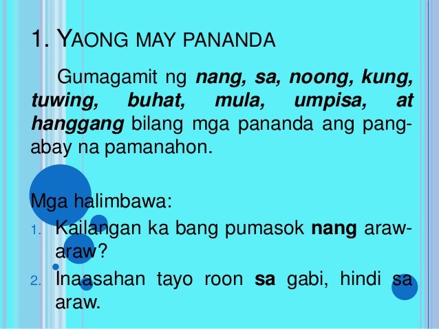 Mga Halimbawa Ng Pangungusap Ng Pang Abay Na Panlunan