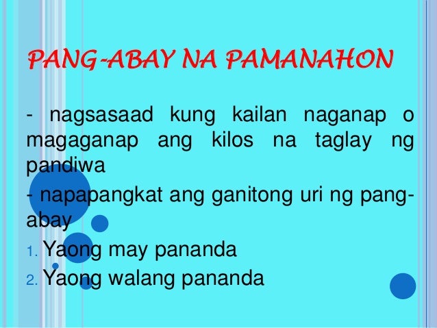 Pang abay na pamanahon at pang-abay na panlunan (anariza germo)