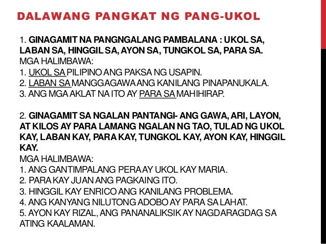 Halimbawa Ng Pang Ukol Sa Pangungusap - Natasya Halimbawa Story