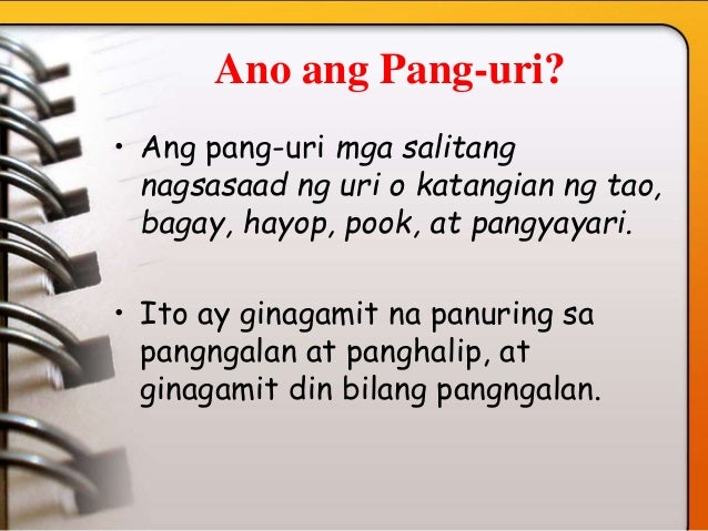 Ano Ang Kahulugan Ng Simuno At Pang Uri At Halimbawa