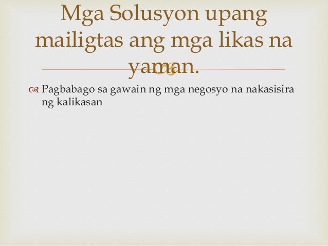 Pangangalaga Sa Timbang Na Kalagayang Ekolohiya