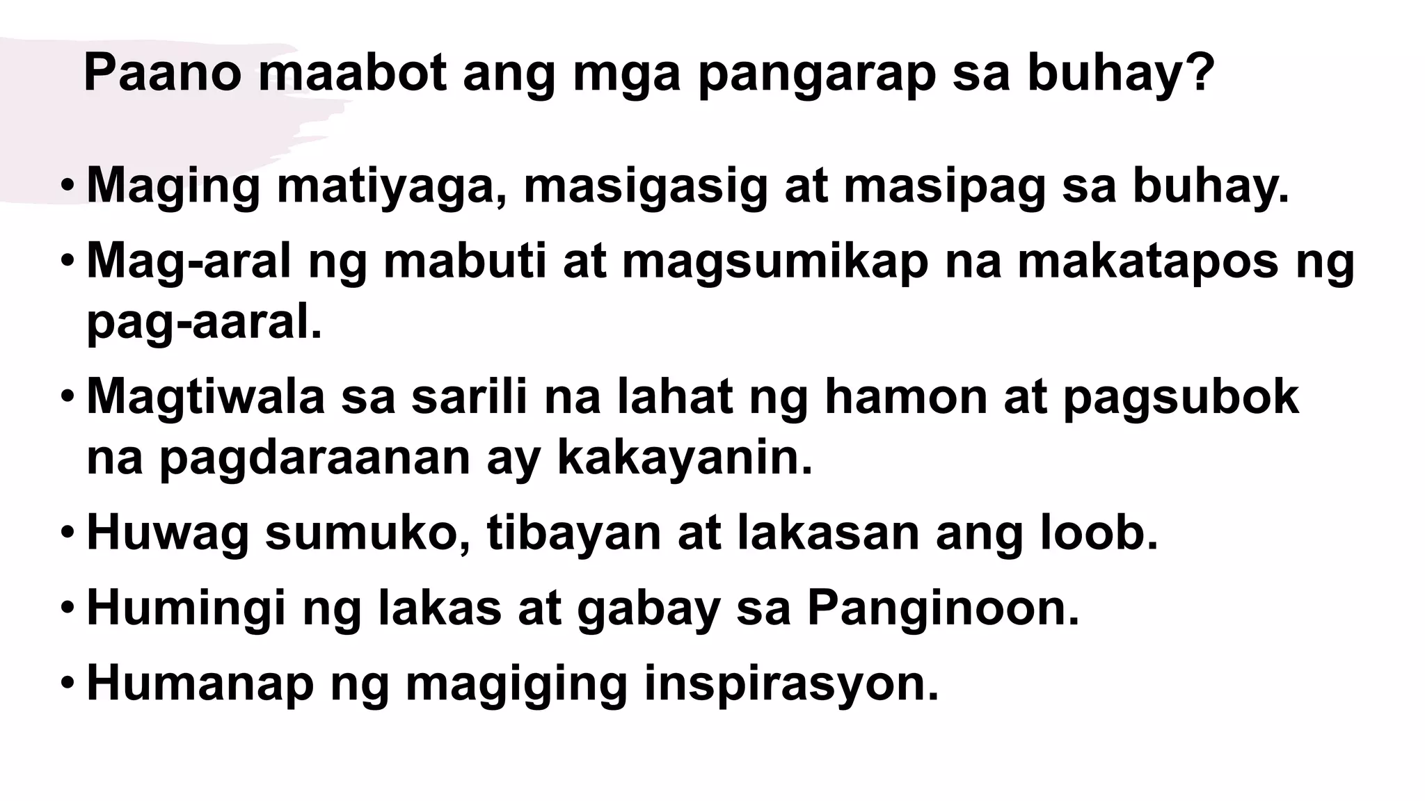 Pangarap | PPTX