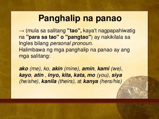 Pangungusap Na May Panghalip Panao Panghalip
