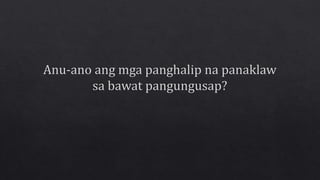 Panghalip na panaklaw | PPT