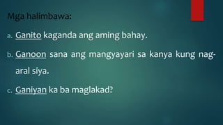 Panghalip Pamatlig na Paari at Patulad | PPTX