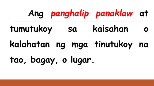 Panghalip panaklaw | PPT