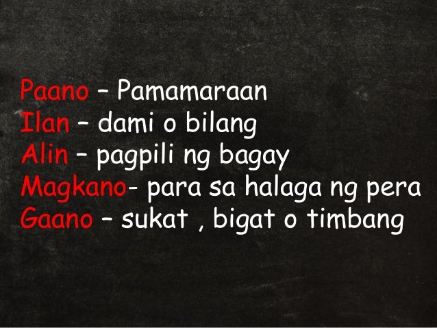 Limang Halimbawa Ng Panghalip Pananong Sa Pangungusap