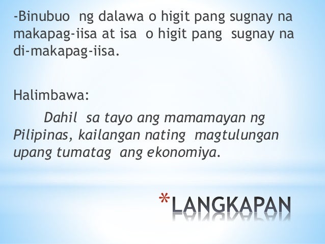 Mga Halimbawa Ng Payak Tambalan At Hugnayan Na Pangungusap