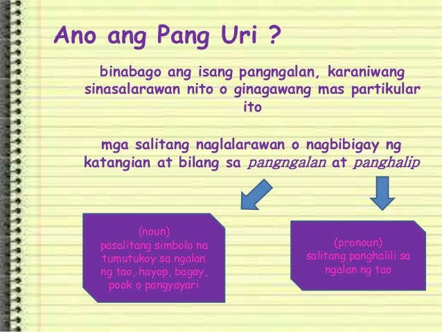 pang uri pang abay