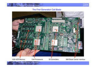 Systems and Technology Group
Cell Broadband Engine - An Introduction
43
The First Generation Cell Blade
Cell Processors
1GB XDR Memory IO Controllers IBM Blade Center interface
 