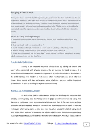 Panic attack symptoms and anxiety symptoms | PDF