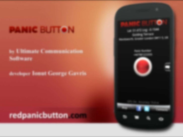 Red panic Button Emergency App for iPhone & Android
