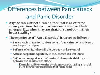 Panic Disorder Examples Panic disorder | PPTX