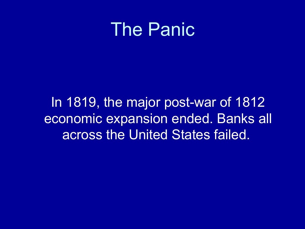 Panic of 1819 7
