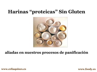 Harinas “proteicas” Sin Gluten

aliadas en nuestros procesos de panificación

www.celiaquines.es

www.foody.es

 